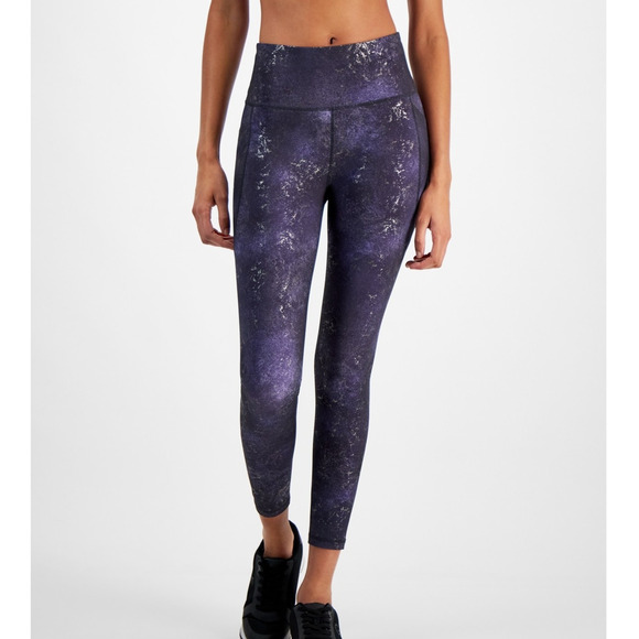 Ideology Women's 7/8 side pocket legging, Midnight foil  Medium - Picture 1 of 9